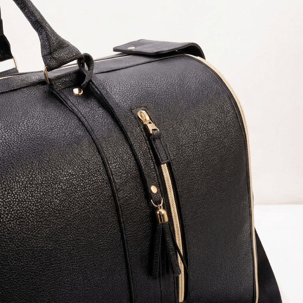 Charcoal bag side view
