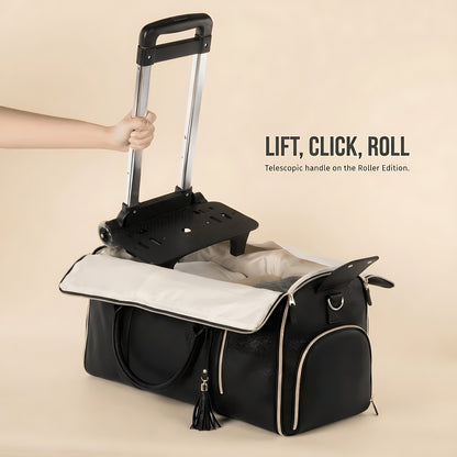 Telescopic handle on the Charcoal Roller Edition